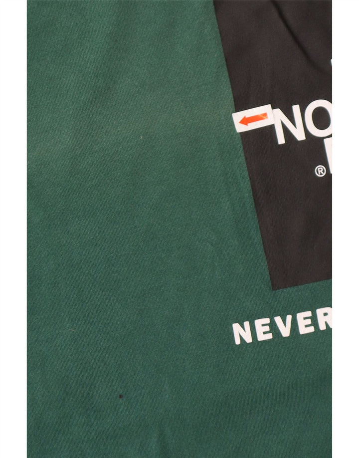 THE NORTH FACE Mens Graphic T-Shirt Top Medium Green Cotton