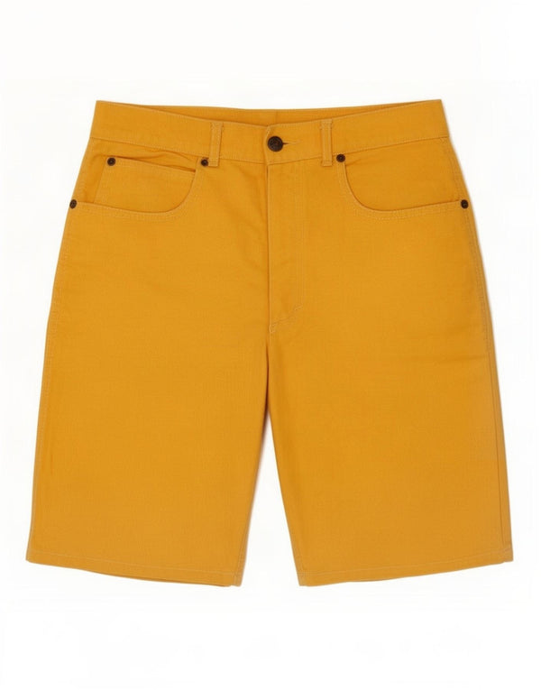 Fiorucci Mens Casual Shorts Medium W31 Yellow Cotton