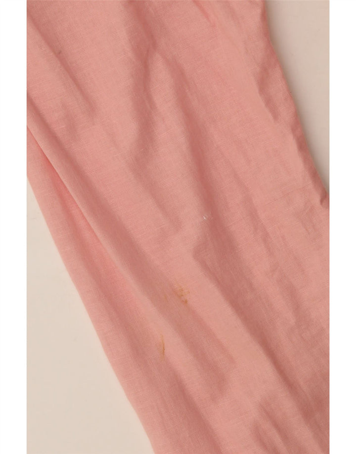 Calvin Klein Mens Shirt Medium Pink Linen