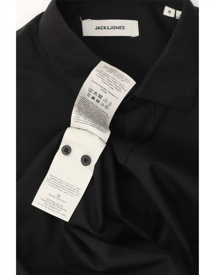 Jack & Jones Mens Shirt Small Black Cotton