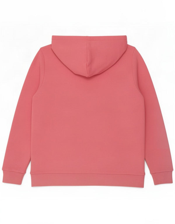 Marks & Spencer Womens Hoodie Jumper UK 14 Medium Pink Cotton