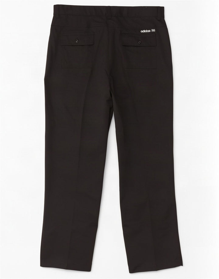 Adidas Mens Climalite Straight Chino Trousers W36 L32 Black Polyester
