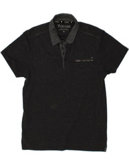 GUESS Mens Polo Shirt Medium Grey Cotton