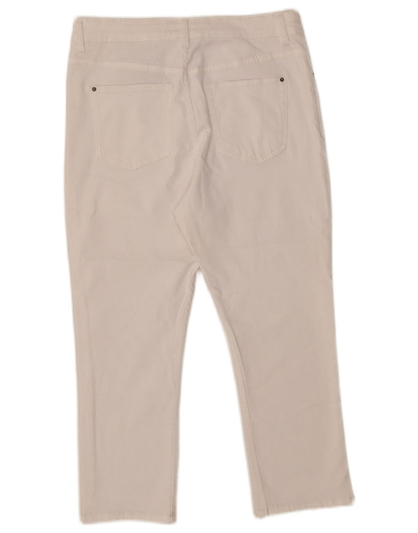 Marks & Spencer Womens Mid Rise Cropped Jeans UK 12 Medium W30 L21 White