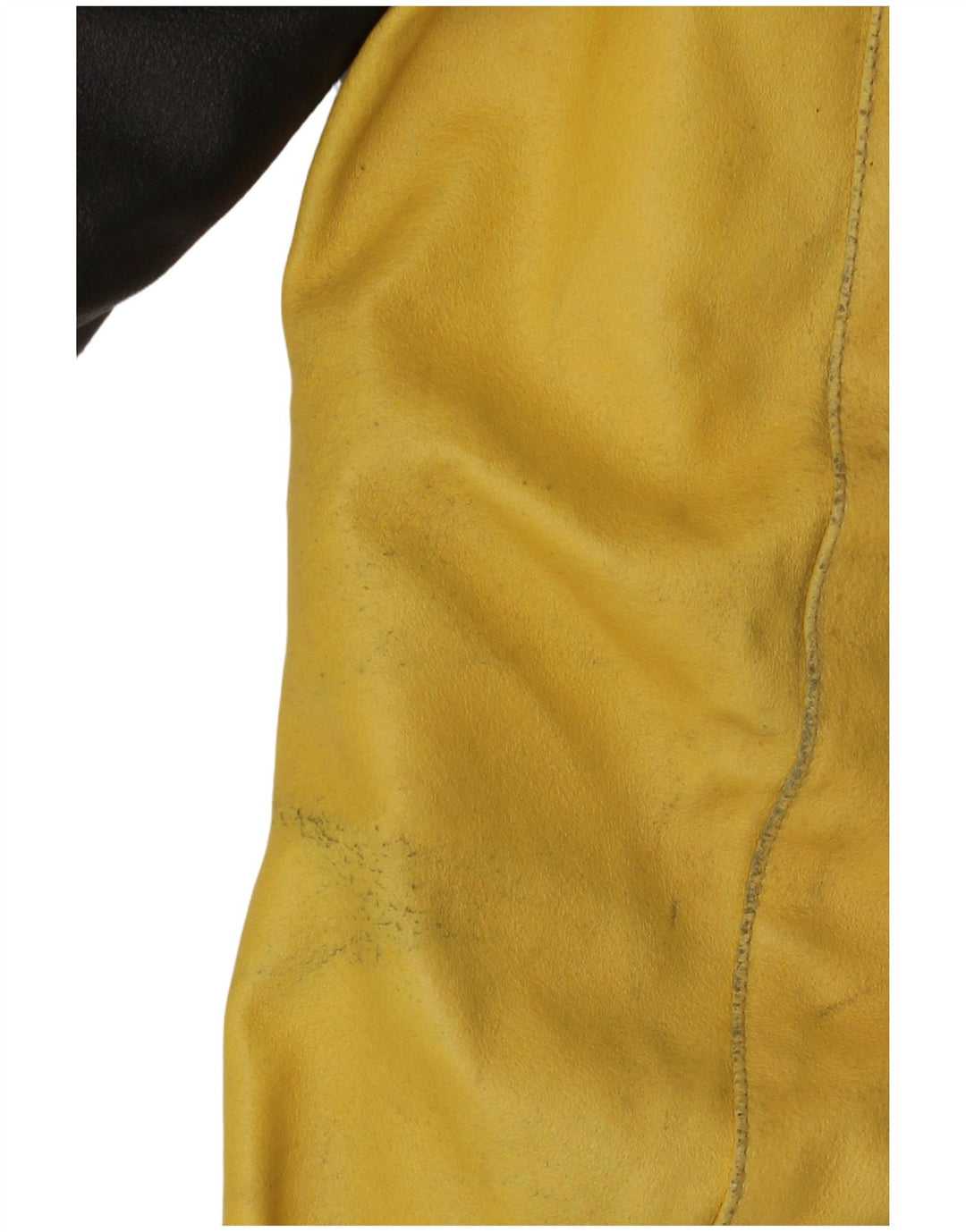 VINTAGE Mens Leather Racer Jacket IT 48 Medium Black Colourblock Leather