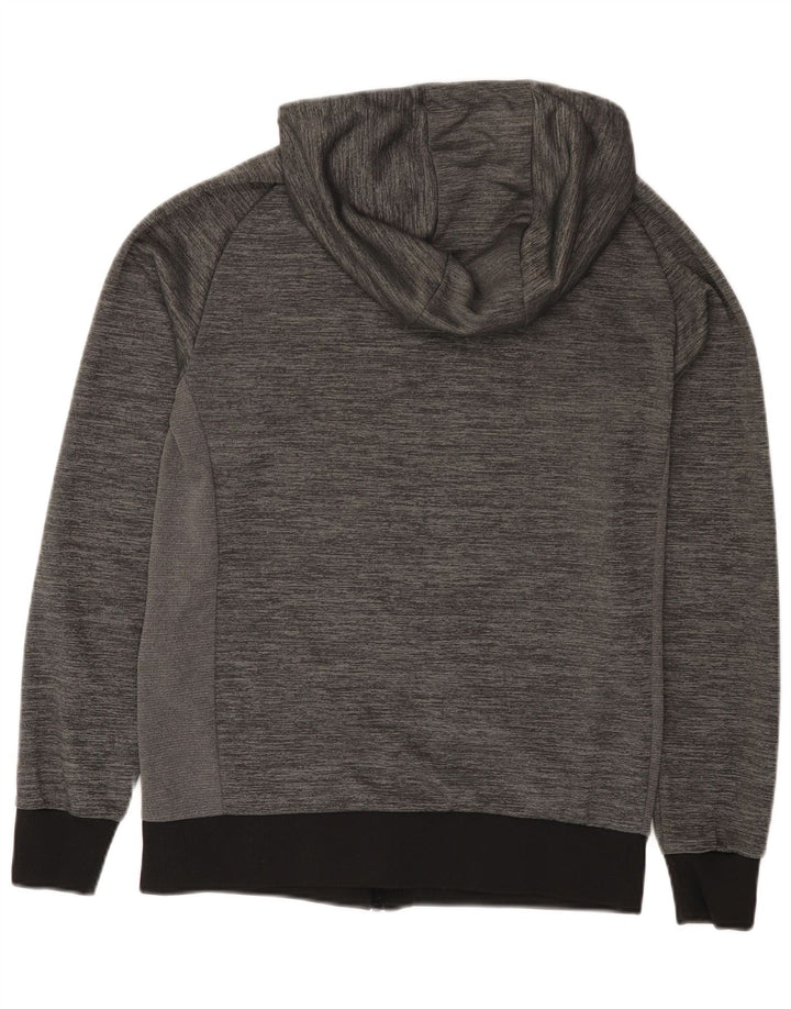 ELLESSE Mens Zip Hoodie Sweater Small Grey Pinstripe Polyester