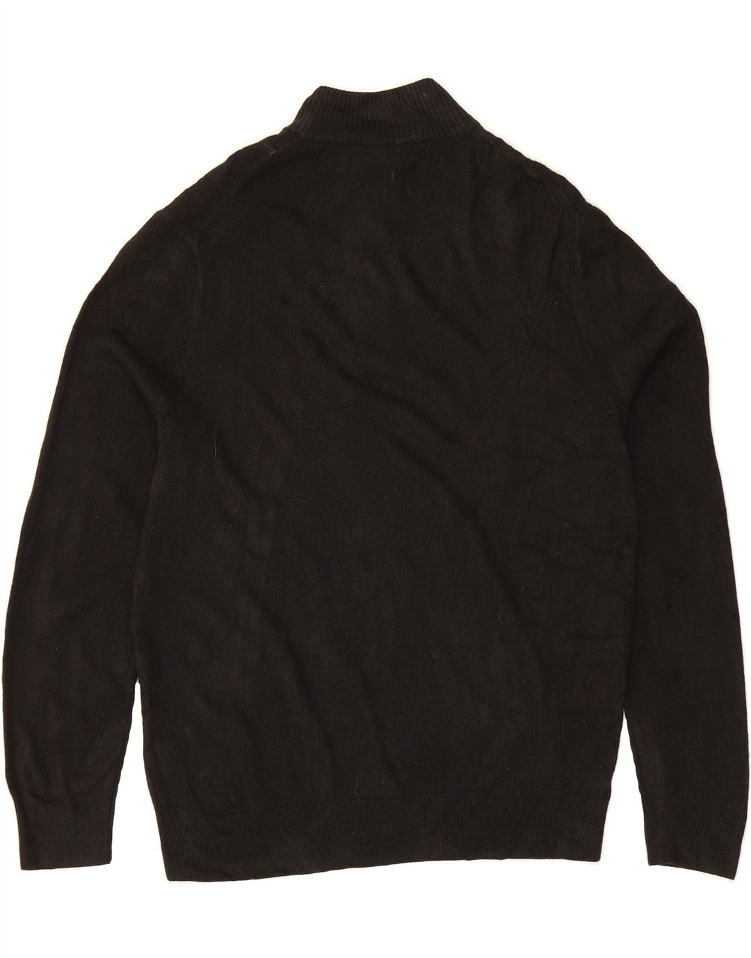 DOCKERS Mens Zip Neck Jumper Sweater Large Black Acrylic Vintage Dockers and Second-Hand Dockers from Messina Hembry 