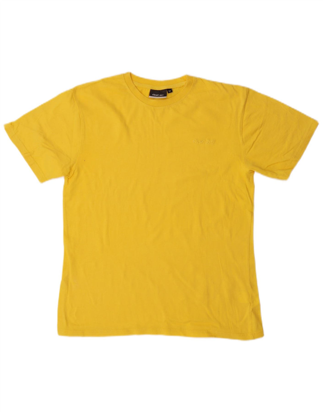 Reebok Mens T-Shirt Top Medium Yellow Cotton