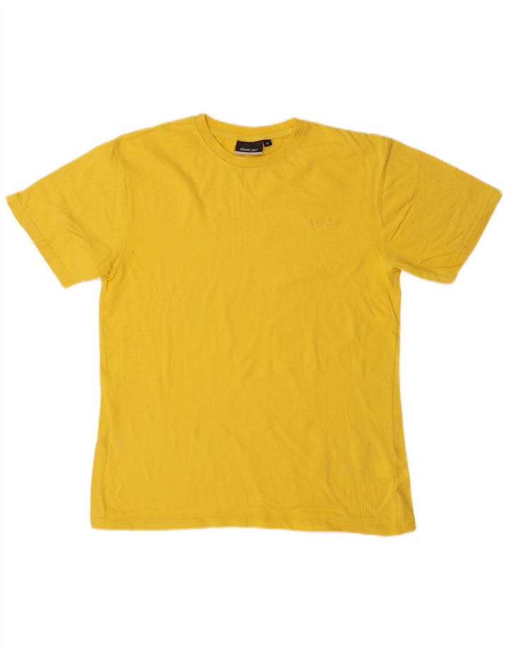 Reebok Mens T-Shirt Top Medium Yellow Cotton