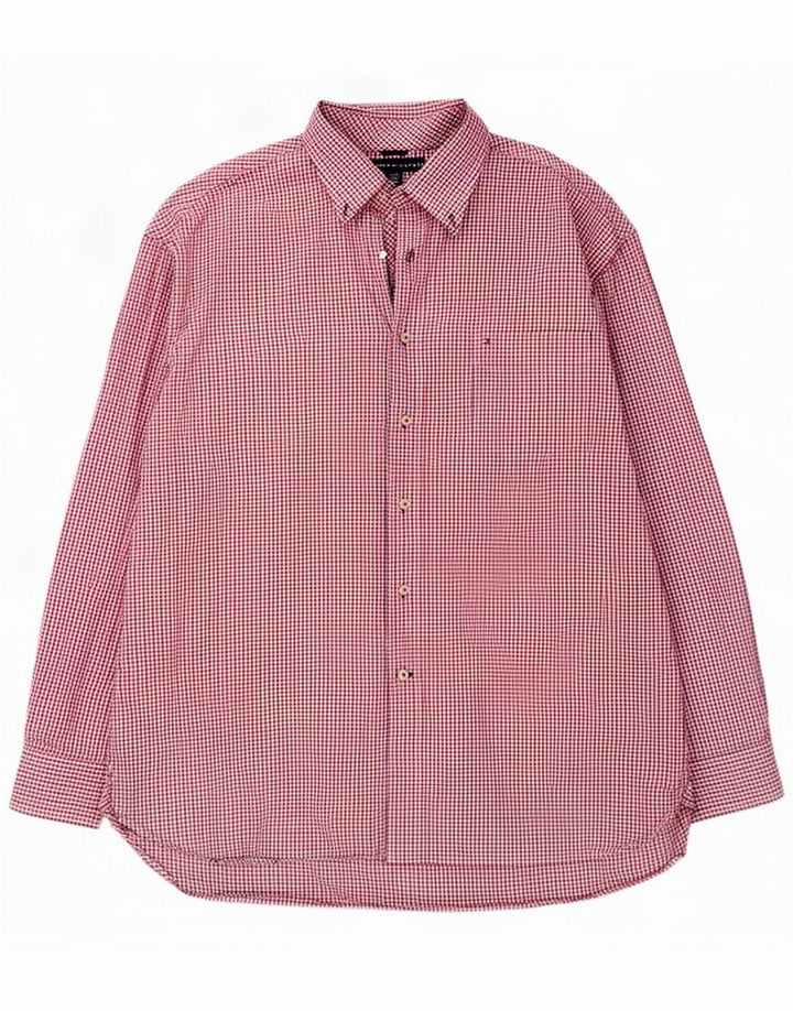 Tommy Hilfiger Mens Shirt XL Red Check