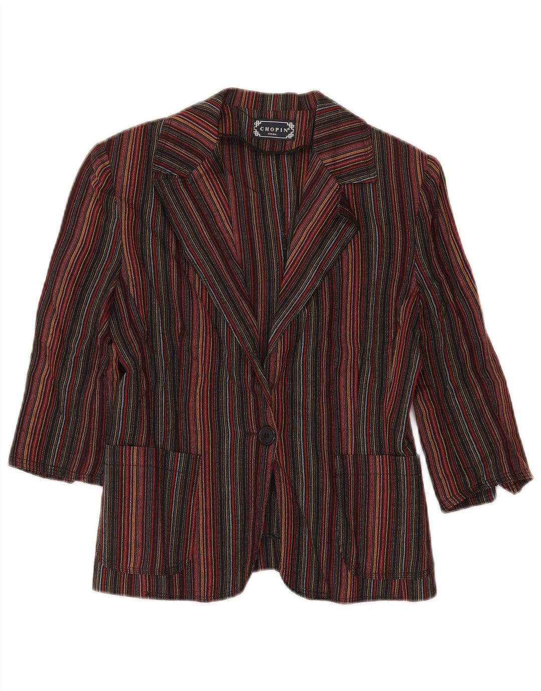 Chopin Roma Womens 3/4 Sleeve Blazer Jacket IT 44 Medium Multicoloured