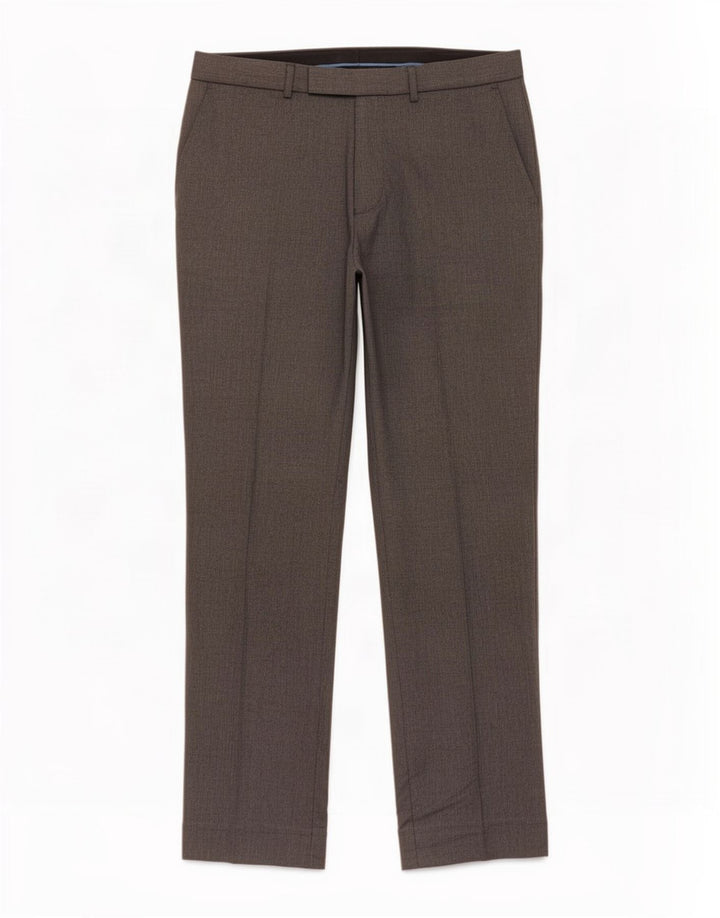 Marks & Spencer Mens Straight Chino Trousers W34 L31 Grey Polyester