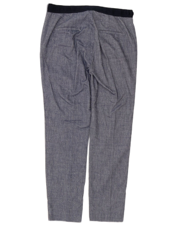 Zara Womens Slim Chino Trousers Medium W28 L27 Blue Colourblock