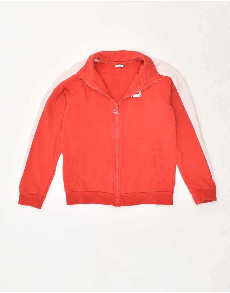 PUMA Girls Tracksuit Top Jacket 11-12 Years Red Cotton | Vintage Puma | Thrift | Second-Hand Puma | Used Clothing | Messina Hembry 