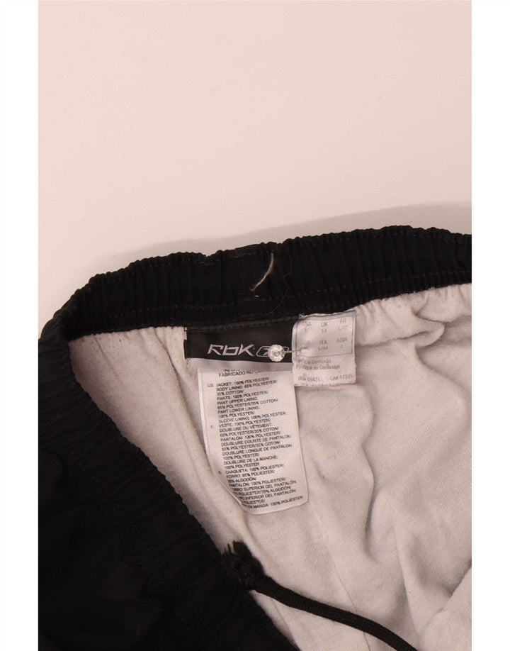 Reebok Mens Tracksuit Trousers Large Black Polyester