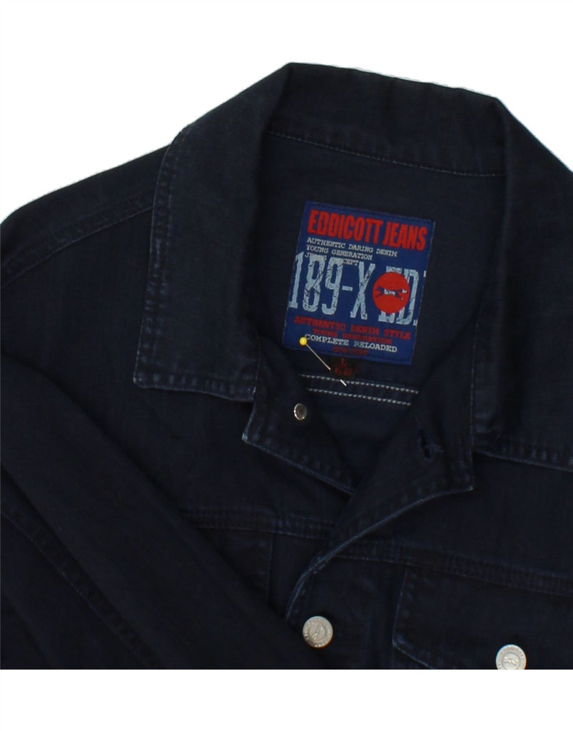 VINTAGE Mens Denim Jacket UK 40 Large Navy Blue Cotton Vintage Vintage and Second-Hand Vintage from Messina Hembry 