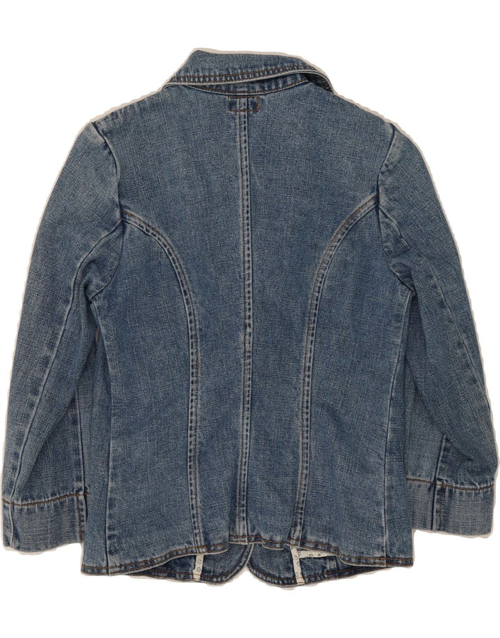 MOSSIMO Girls Denim 2 Button Blazer Jacket 7-8 Years Small Blue Cotton Vintage Mossimo and Second-Hand Mossimo from Messina Hembry 