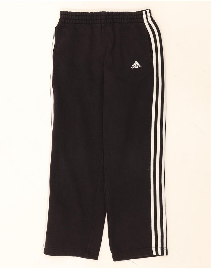 Adidas Boys Tracksuit Trousers 9-10 Years  Black Cotton