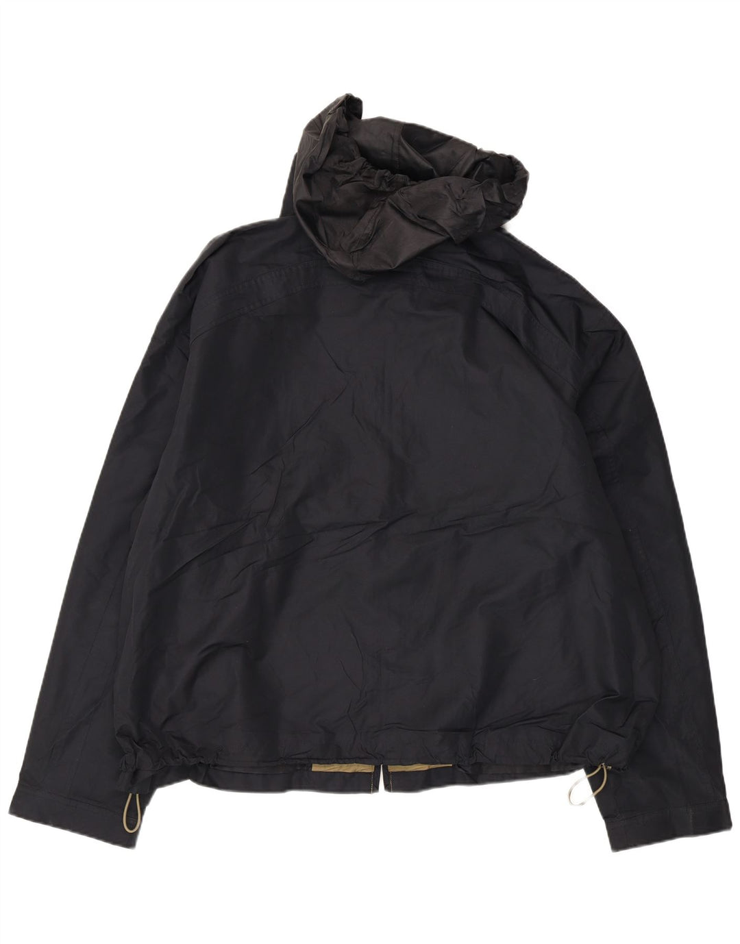 London Fog Mens Hooded Rain Jacket UK 44 2XL Black Polyester