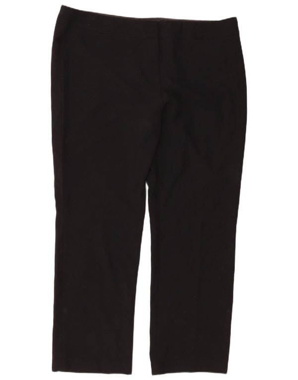 Marks & Spencer Womens Straight Casual Trousers UK 20 2XL W42 L29 Black