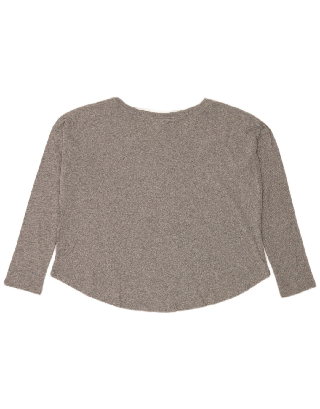 Nike Womens Crop Oversized Graphic Top Long Sleeve UK 18 XL Grey Flecked