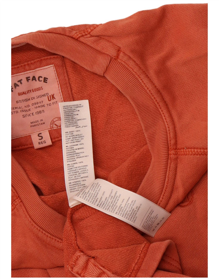 FAT FACE Mens Sweatshirt Jumper Small Orange Cotton