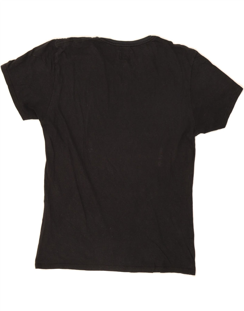 LEVI'S Womens T-Shirt Top UK 14 Medium Black Cotton Vintage Levi's and Second-Hand Levi's from Messina Hembry 