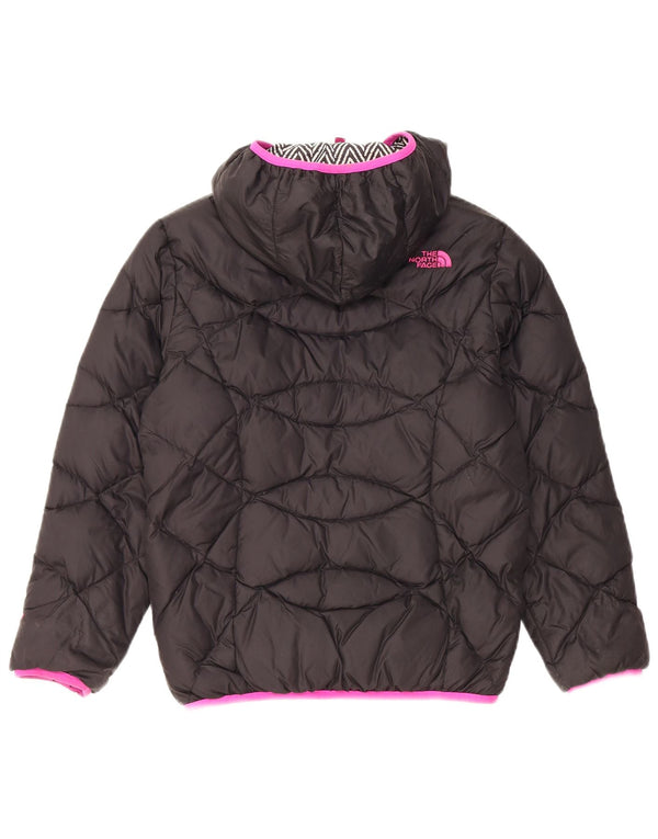 The North Face Girls Hooded Reversible Padded Jacket 10-11 Years Black