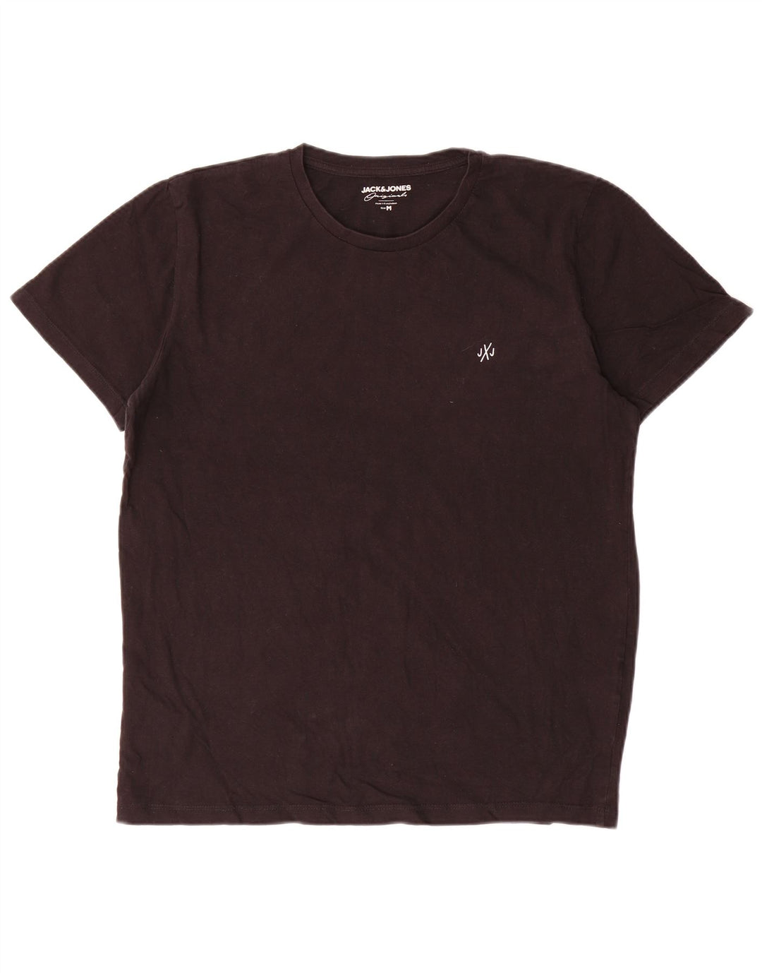 Jack & Jones Mens T-Shirt Top Medium Black Cotton