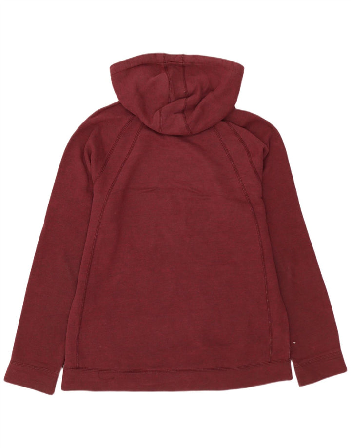 JORDAN Mens Hoodie Jumper Large Maroon Cotton