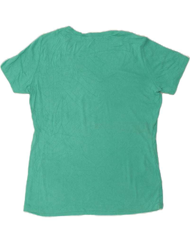 EDDIE BAUER Womens T-Shirt Top UK 18 XL Green Cotton | Vintage Eddie Bauer | Thrift | Second-Hand Eddie Bauer | Used Clothing | Messina Hembry 