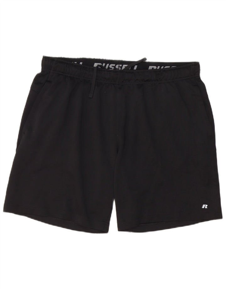 RUSSELL ATHLETIC Mens Sport Shorts XL Black Polyester
