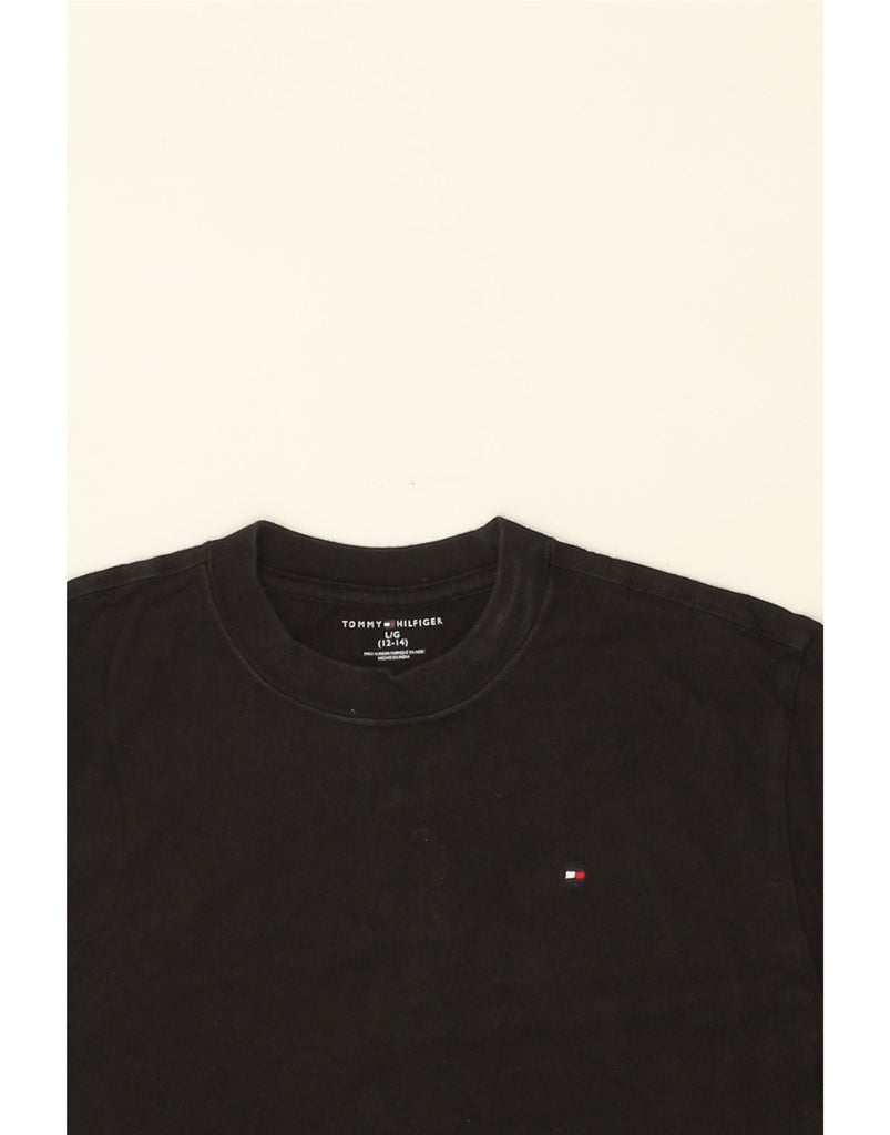 TOMMY HILFIGER Boys T-Shirt Top 12-13 Years Large  Black | Vintage Tommy Hilfiger | Thrift | Second-Hand Tommy Hilfiger | Used Clothing | Messina Hembry 