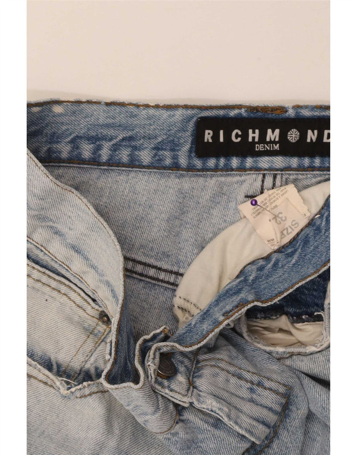 Richmond Mens Straight Jeans W32 L32 Blue Cotton