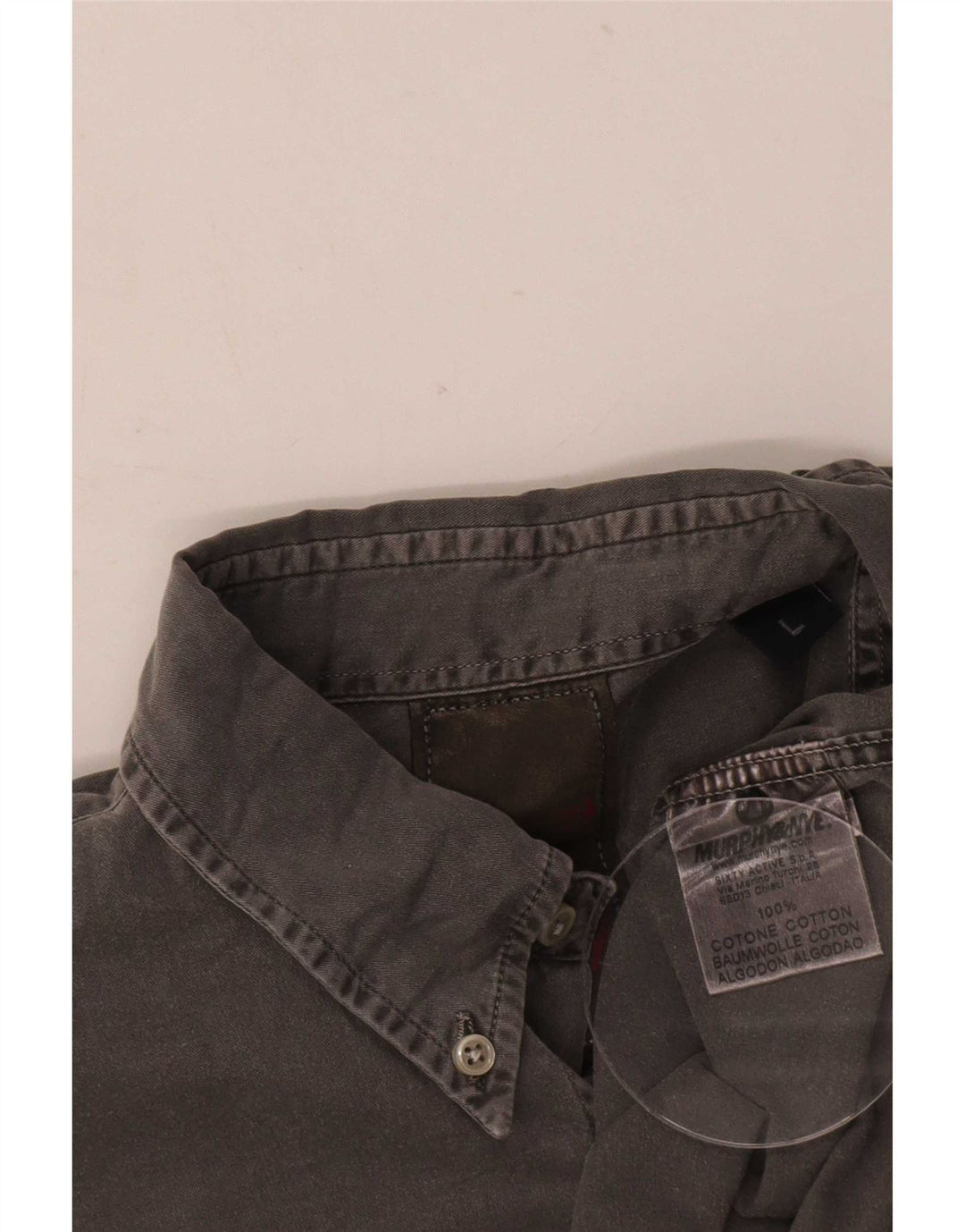 Murphy & Nye Mens Denim Shirt Large Grey Cotton