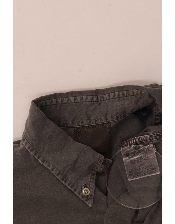 Murphy & Nye Mens Denim Shirt Large Grey Cotton