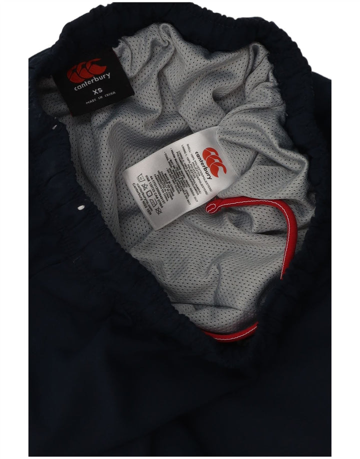 Canterbury Mens Graphic Tracksuit Trousers XS Navy Blue Polyester