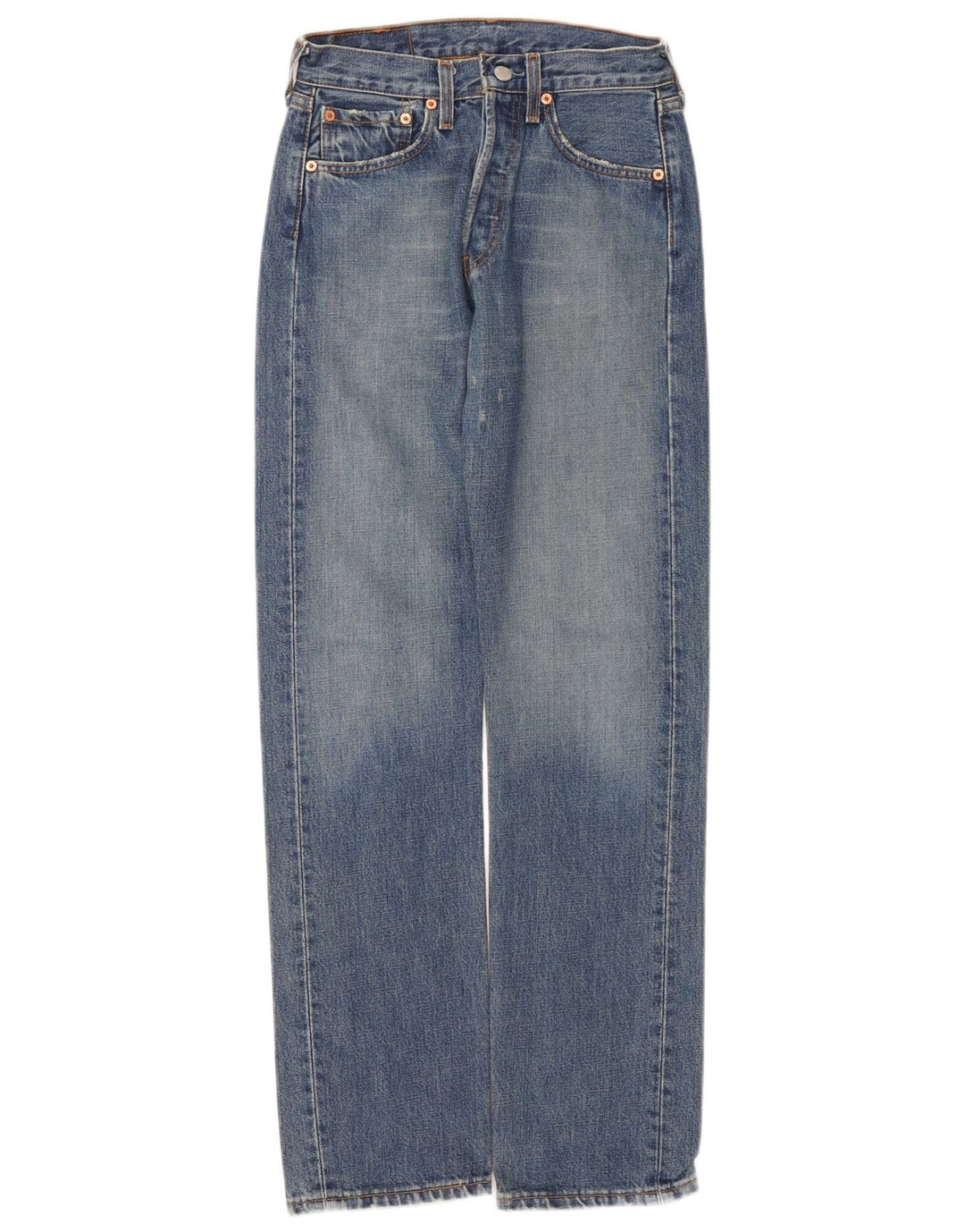 Levi's Mens 501 Distressed Straight Jeans W27 L32 Blue Cotton