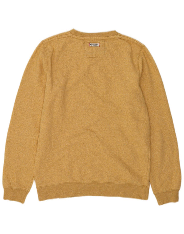 Quiksilver Mens Sweatshirt Jumper Small Yellow Cotton