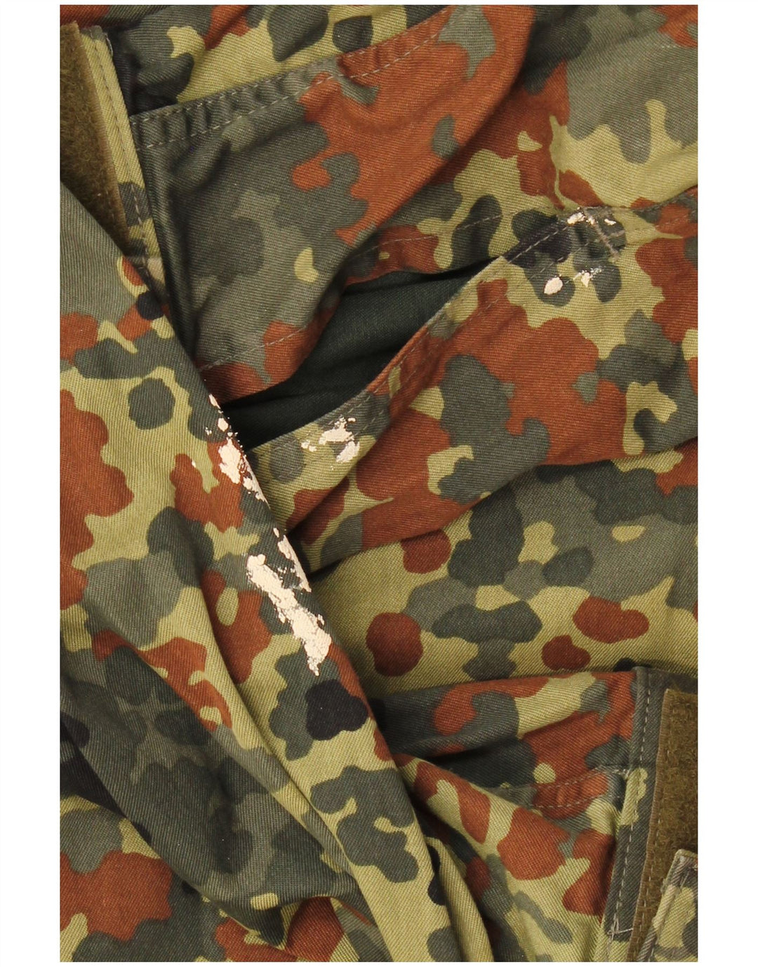 VINTAGE Mens Military Jacket UK 38 Medium Khaki Camouflage Cotton