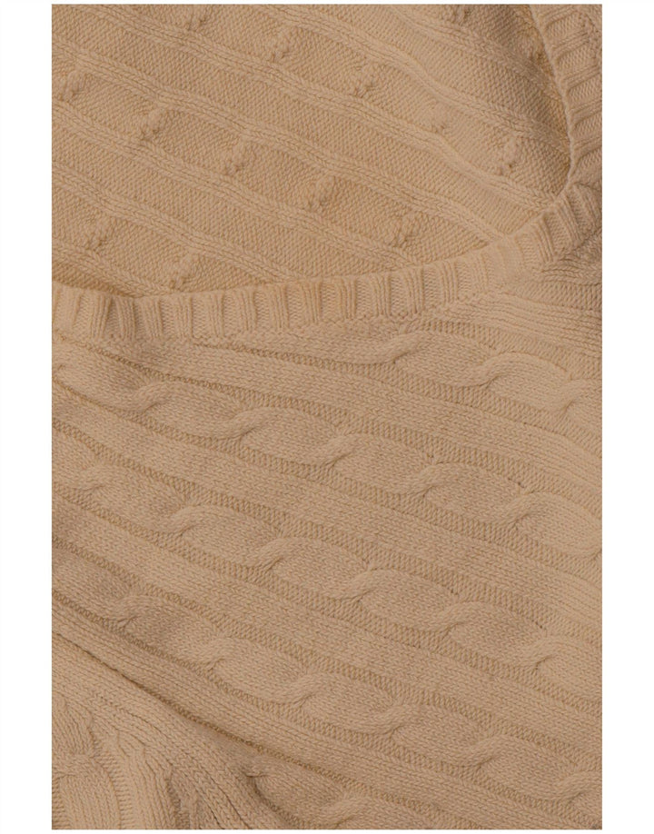 CREW CLOTHING Womens V-Neck Jumper Sweater UK 18 XL Off White Cotton