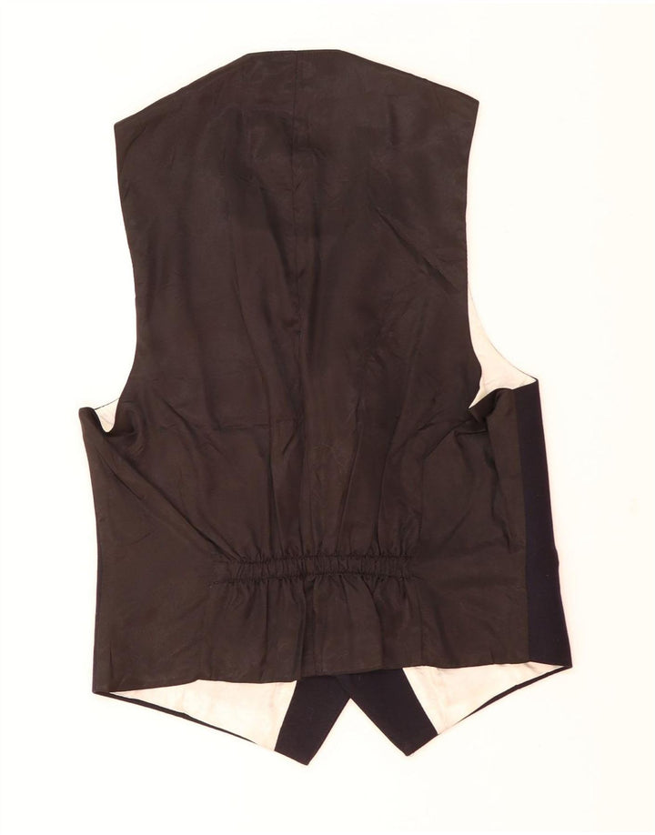 Vintage Mens Waistcoat Small Navy Blue