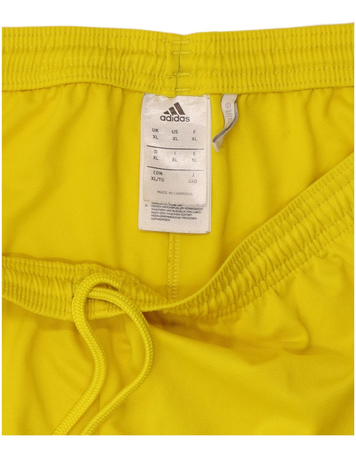 Adidas Mens Climalite Sport Shorts XL Yellow Polyester