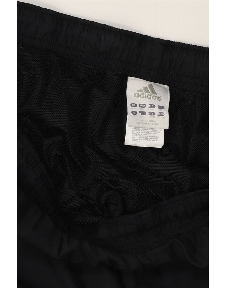 Adidas Mens Tracksuit Trousers 2XL  Black Colourblock Polyester