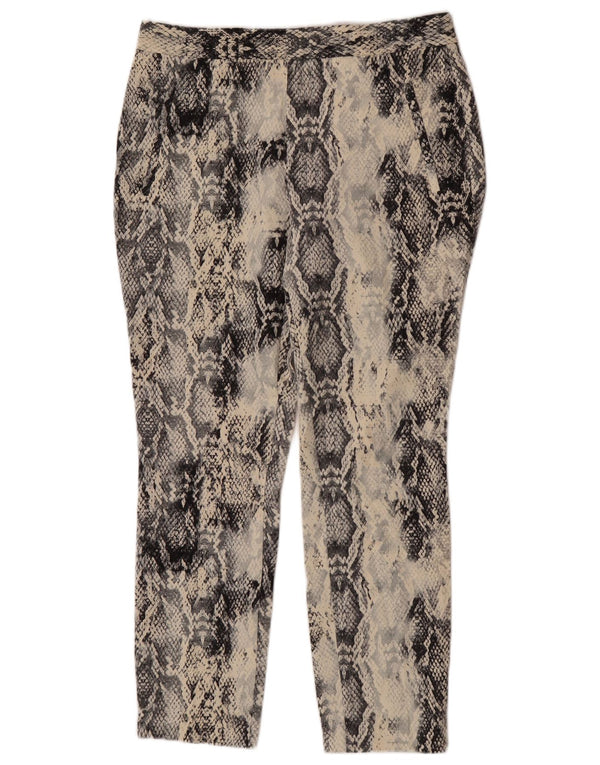 Zara Womens Slim Chino Trousers Medium W28 L27 Multicoloured Animal Print