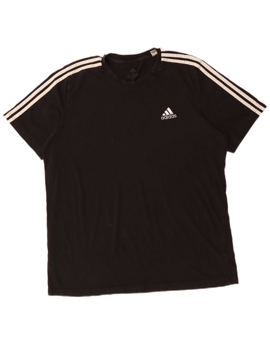 Adidas Mens T-Shirt Top XL Black Cotton