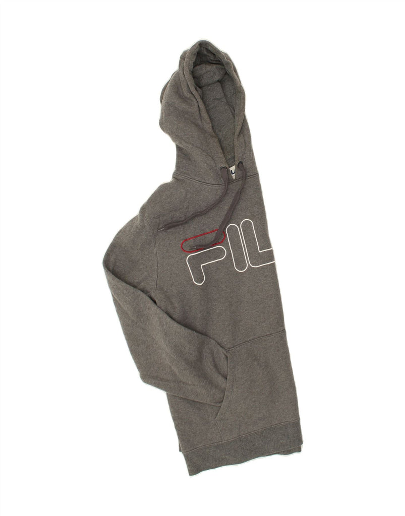 FILA Mens Graphic Hoodie Jumper Large Grey Cotton | Vintage Fila | Thrift | Second-Hand Fila | Used Clothing | Messina Hembry 