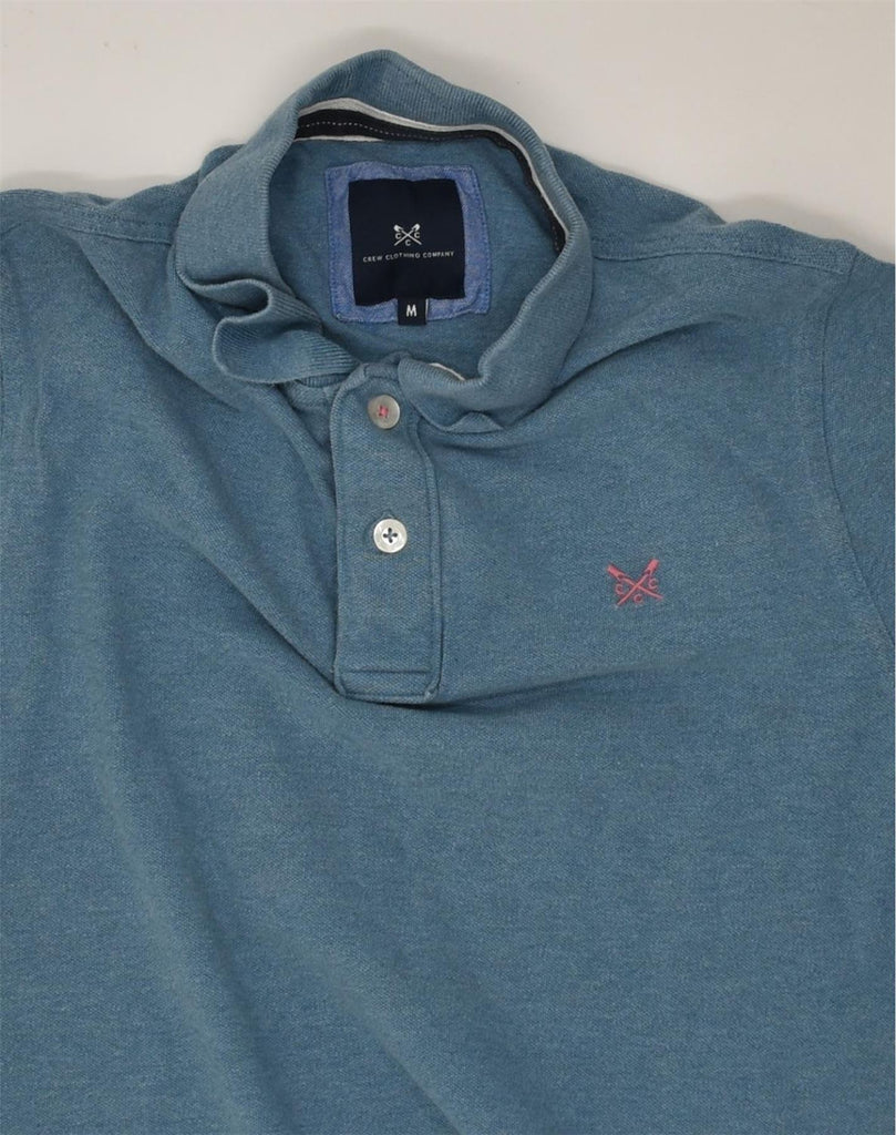 CREW CLOTHING Mens Polo Shirt Medium Blue Cotton | Vintage Crew Clothing | Thrift | Second-Hand Crew Clothing | Used Clothing | Messina Hembry 