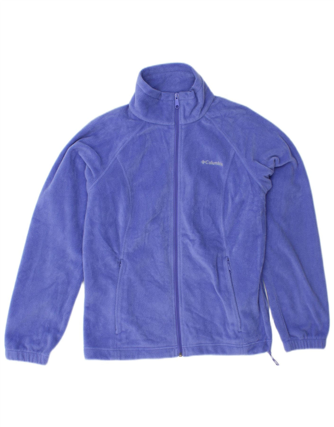 COLUMBIA Womens Fleece Jacket UK 14 Medium Purple Polyester