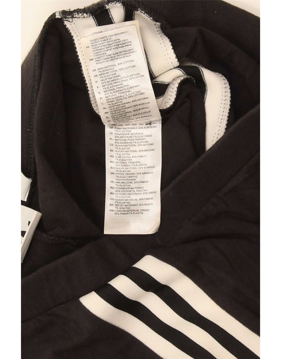 Adidas Womens Leggings UK 10 Small Black Cotton